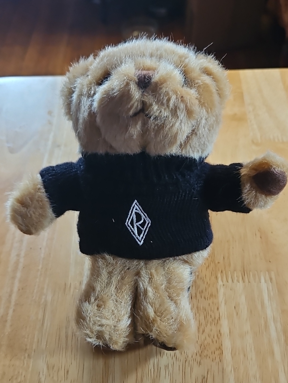 Ralph Lauren Brown Plush Bear with Black Logo Sweater
